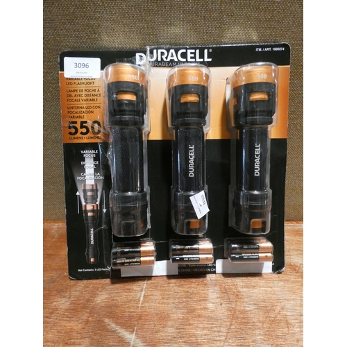 3096 - Duracell Flashlights (550 Lumens) (205-301) * This Lot Is Subject To Vat