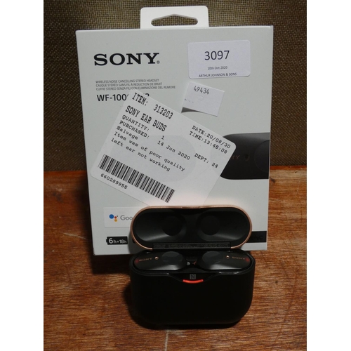 3097 - Sony Ear Buds    Wf1000Xm3         (205-307) * This Lot Is Subject To Vat