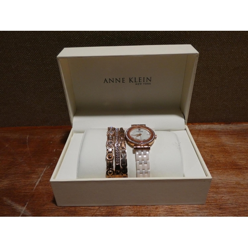 3100 - Anne Klein Ladies Rose Gold Watch set   (205-316) * This Lot Is Subject To Vat