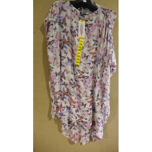 3301 - Five DKNY butterfly print lady's beach kaftans (size S/M) * This lot is subject to VAT