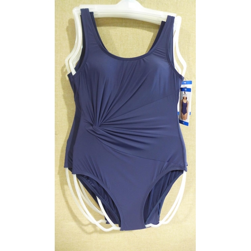 3304 - Five DKNY lady's navy swim suits (4 x size 10, 1 x size 12) * This lot is subject to VAT