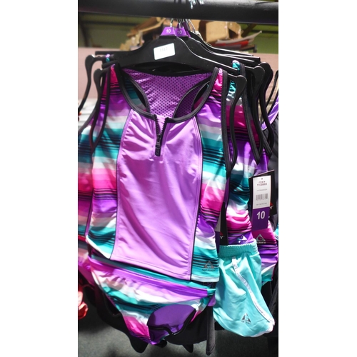 3312 - Ten Gerry purple and black swim suits/sets (size 10/13) * This lot is subject to VAT