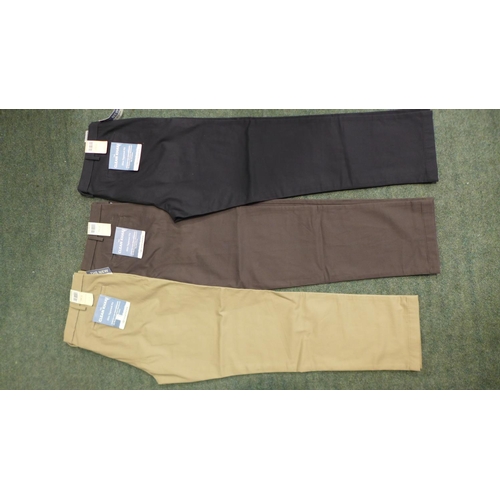 3368 - A quantity of men's khaki trousers - three colours/various sizes * This lot is subject to VAT