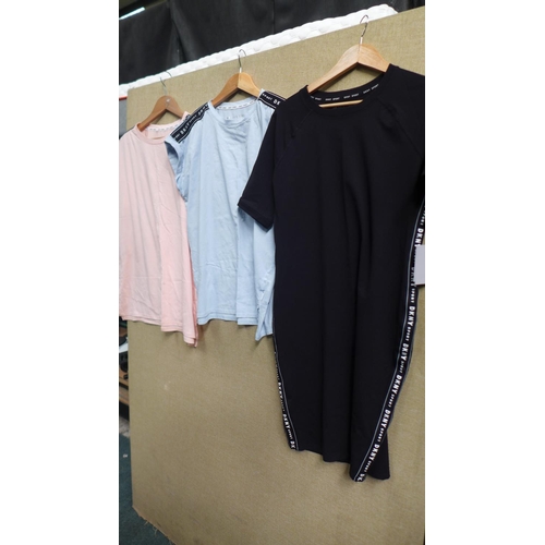 3387 - Three DKNY tops and one DKNY dress - mixed sizes and colours * This lot is subject to VAT