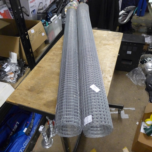 2062 - 2 x 4' Part rolls of welded mesh * this lot is subject to vat