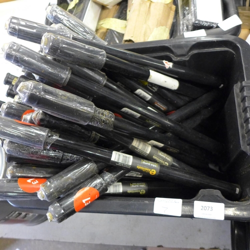 2073 - Black box of approx. 40 bike pumps - unused