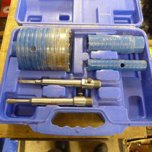 2083 - Set of core cutters in a case