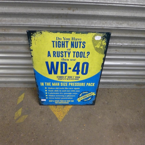 2091 - Large tin plate sign - WD-40 * this lot is subject to vat