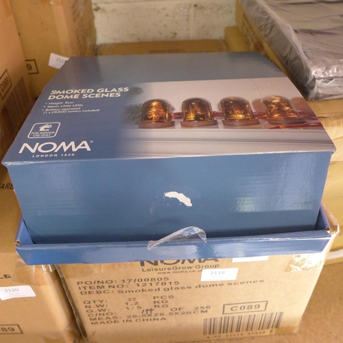 2121 - Box of 2 packs of Noma smoked glass dome scenes - 32 in total - unused * this lot is subject to vat