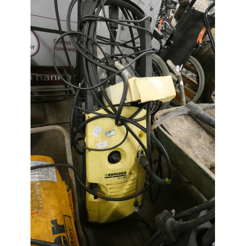 2475 - Karcher K5.80 pressure washer with hose and lance a/f