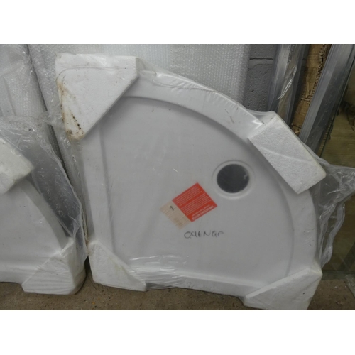 2593 - Quadrant shower tray 700mm x 700mm - unused