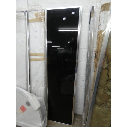 2591a - 2 Black glass wall panels, 530mm x 1900mm