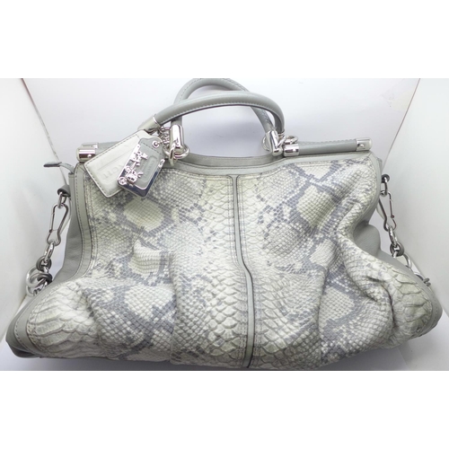 Coach madison hot sale python bag