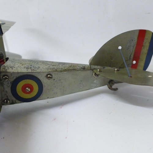 A Meccano No. 2 Special Constructor Aeroplane, boxed with instructions (some playwear, box and lid c