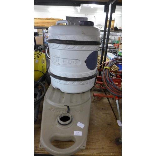 2574 - 2 Camping Water tanks - clean & waste - one missing cap