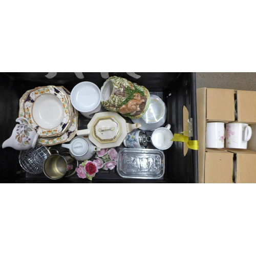 1229 - Two boxes of china and glass **PLEASE NOTE THIS LOT IS NOT ELIGIBLE FOR POSTING AND PACKING**