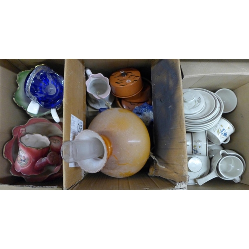 1240 - A collection of decorative china including Royal Doulton teaware, wash jugs and bowls (4 boxes) **PL... 