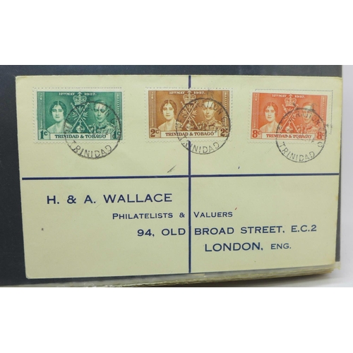 666 - Stamps; King George VI postal history and first day covers in album (50 covers)