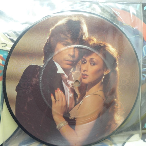 685 - A collection of fourteen picture disc records, most 7