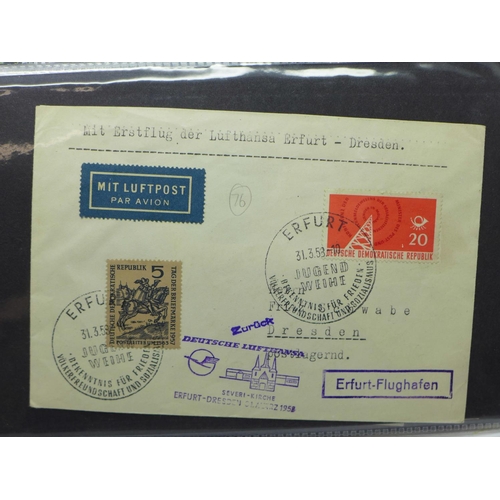 696 - Flown covers, mainly first flight, including rare covers from 1928 onwards (40)