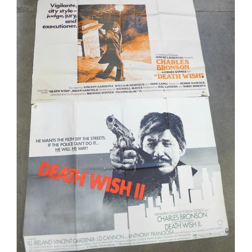 783 - Two film posters, Death Wish and Death Wish II