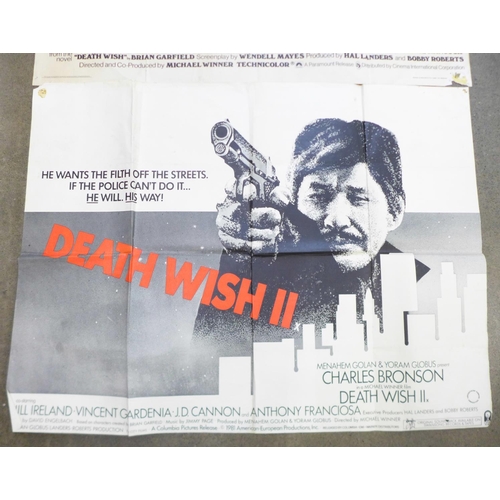 783 - Two film posters, Death Wish and Death Wish II