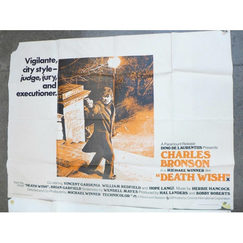 783 - Two film posters, Death Wish and Death Wish II