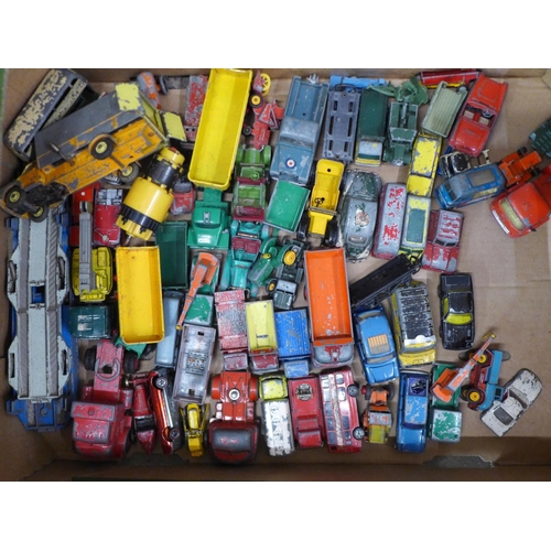 791 - Two boxes of die-cast model vehicles and a cap gun