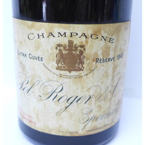 808 - One bottle, Pol Roger & Co. Epernay champagne, 1947