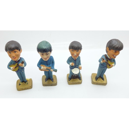 846 - The Beatles, set of four plaster figures