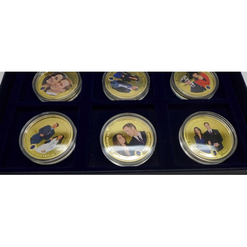 865 - A set of six coins; Special Moments of Prince William and Catherine Middleton