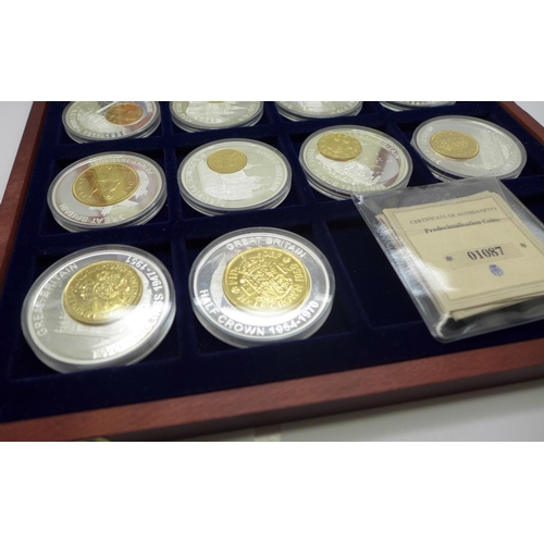 867 - A limited edition coin set, 952 of 9,999, ten pre-decimalisation coins, issued 2006, with certificat... 