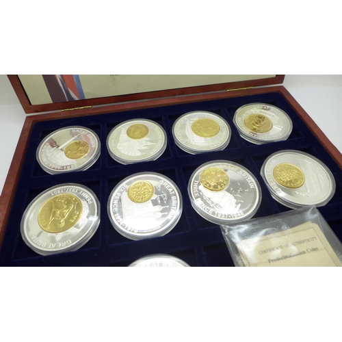 867 - A limited edition coin set, 952 of 9,999, ten pre-decimalisation coins, issued 2006, with certificat... 