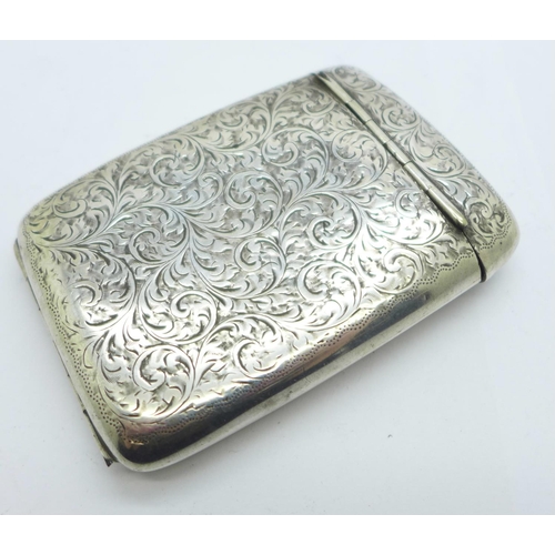 876 - A silver flip-top cigarette case, a/f, 83g