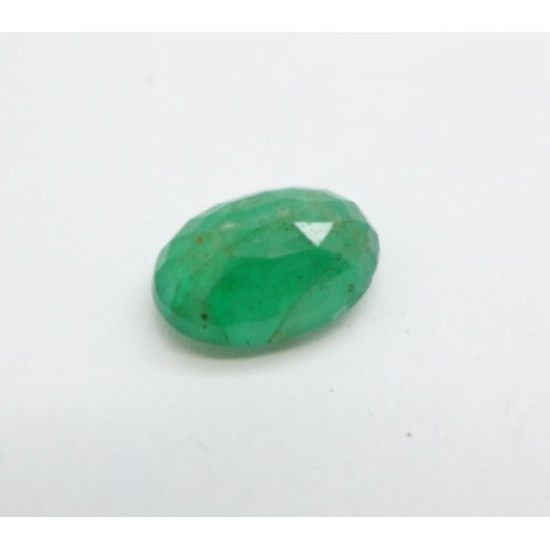 960 - An unmounted emerald, over 5carat weight