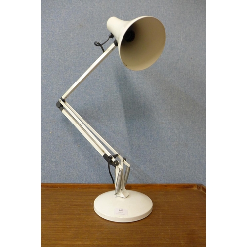 462 - A white metal anglepoise desk lamp