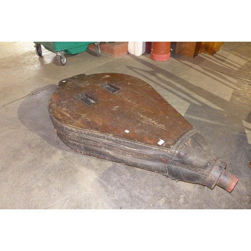 473 - A set of large oak fire bellows