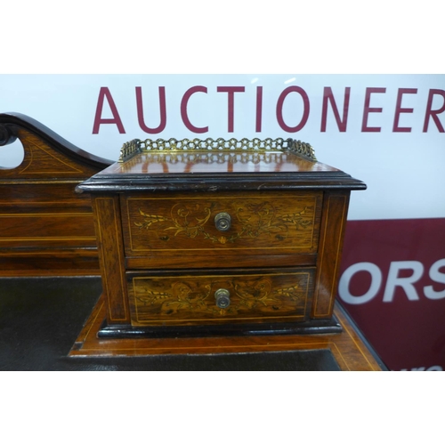 83 - A Victorian inlaid rosewood bonheur du jour