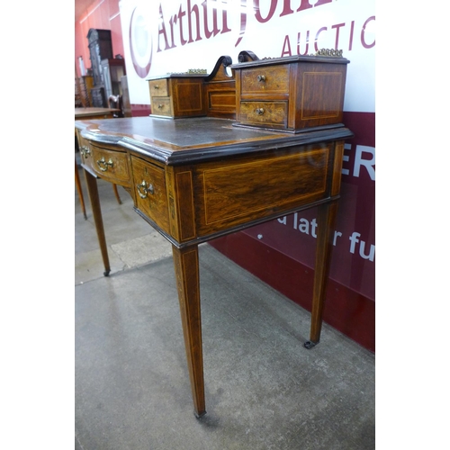 83 - A Victorian inlaid rosewood bonheur du jour