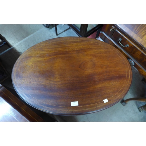 103 - An Edward VII inlaid mahogany oval occasional table