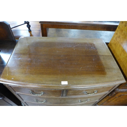 199 - An Edward VII mahogany bow front chest of drawers