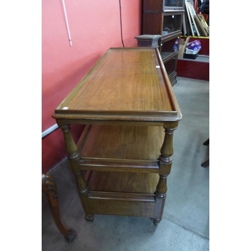 75 - A Victorian mahogany three tier buffet