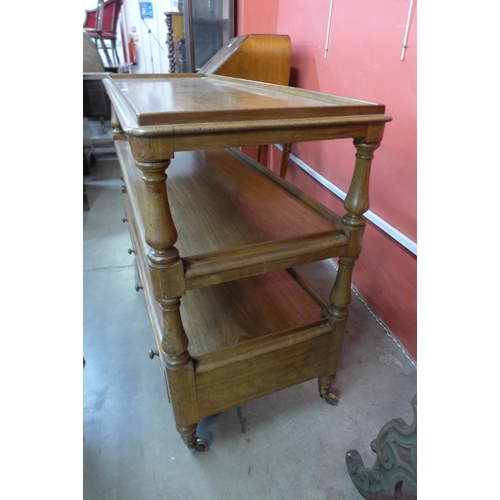 75 - A Victorian mahogany three tier buffet