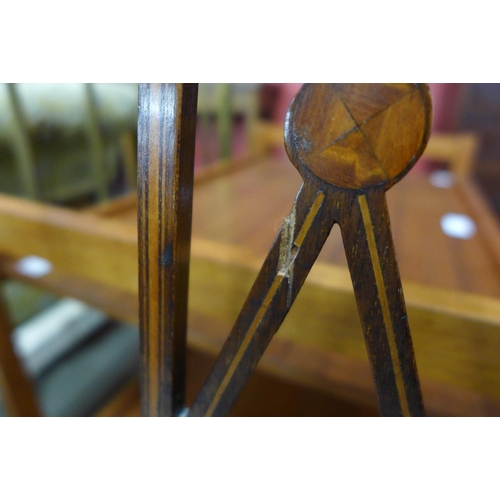 82 - A pair of Edward VII inlaid mahogany elbow chairs