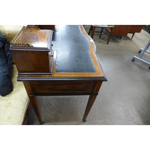 83 - A Victorian inlaid rosewood bonheur du jour