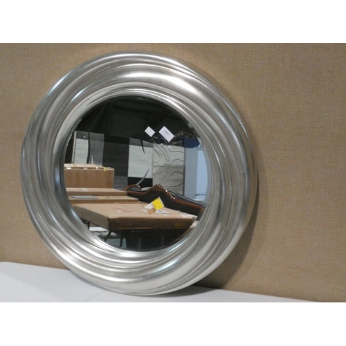 3067 - A silver Accent circular framed mirror (69 x 68cm) * this lot is subject to VAT