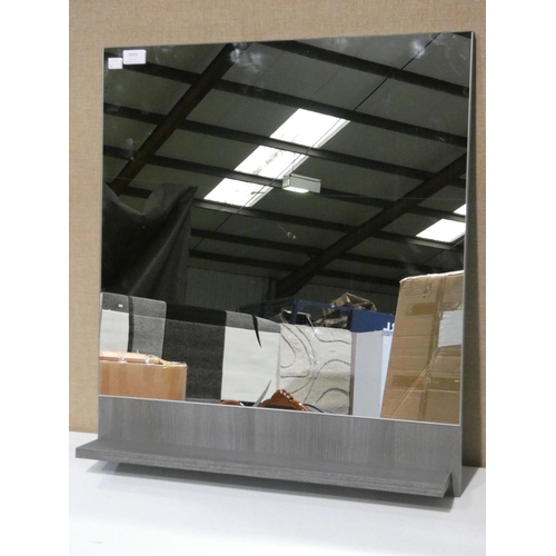 3069 - A wall mirror with shelf (68 x 60cm) * this lot is subject to VAT