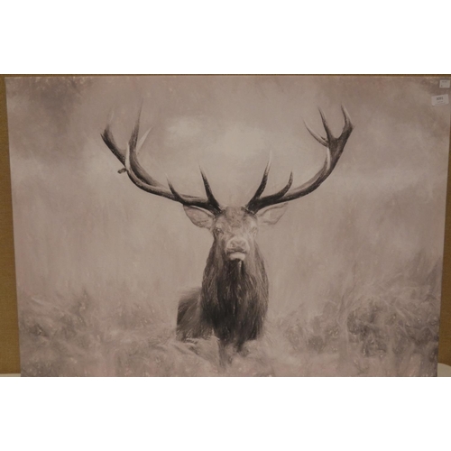 3091 - A Stag print on canvas (70 x 100cm) * this lot is subject to VAT