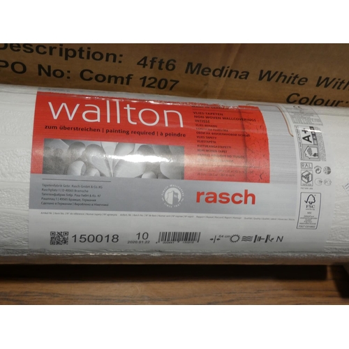 3117 - Two rolls of 3D embossed semi-gloss wallpaper (25m x 106cm) * this lot is subject to VAT