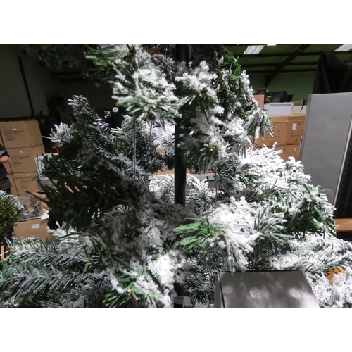 3188 - A 6ft artificial snow flaked Christmas tree with lights * this lot is subject to VAT